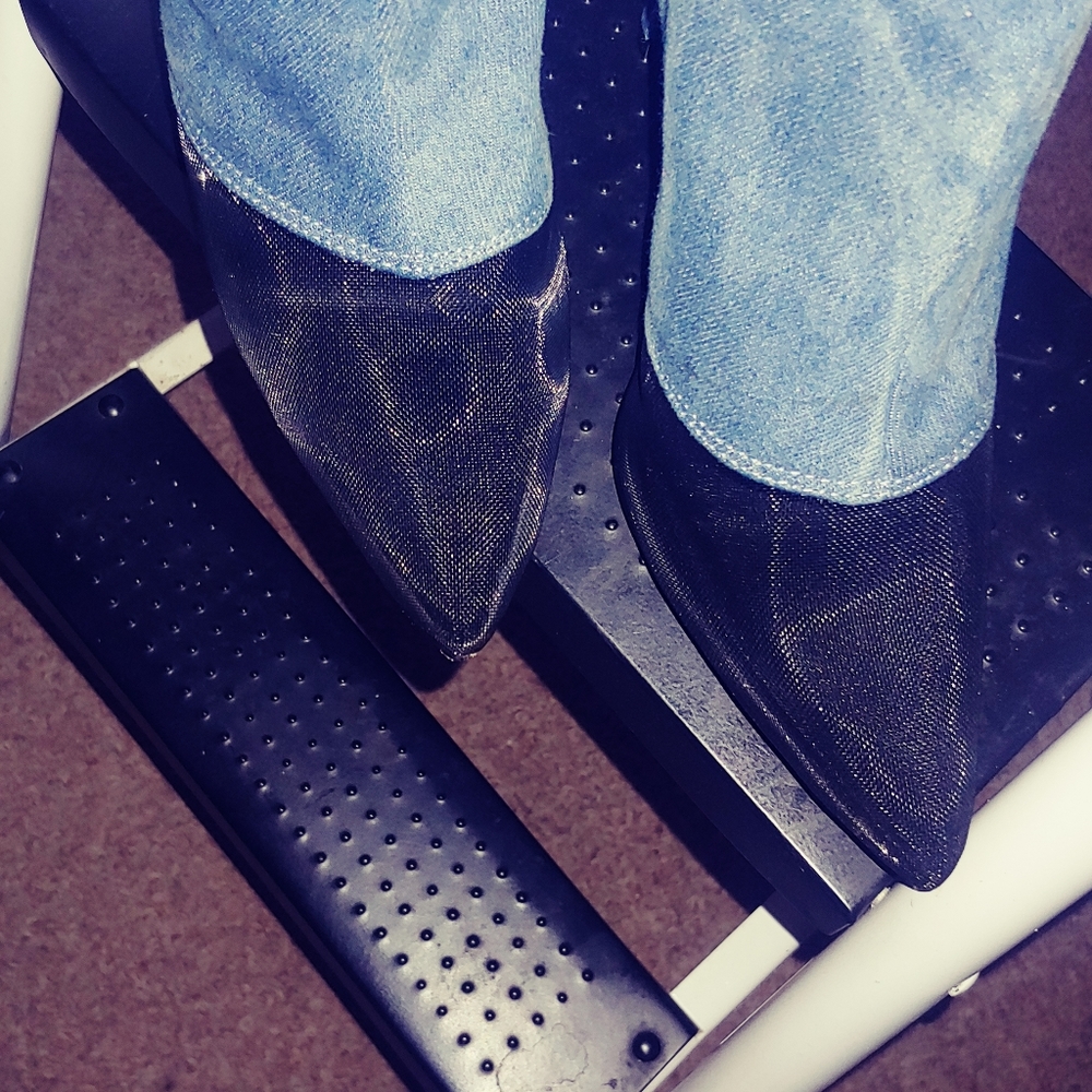 🆕 Inventory Denim/Mesh Ankle Boots - Picture 6 of 12